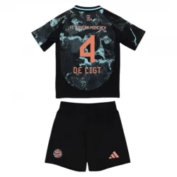 Kinder FC Bayern München De Ligt #4 Auswärts Trikotsatz 2024/25 Fußballtrikot