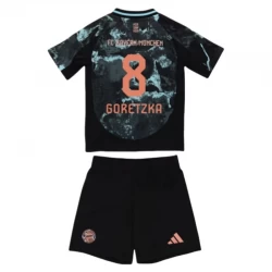 Kinder FC Bayern München Leon Goretzka #8 Auswärts Trikotsatz 2024/25 Fußballtrikot