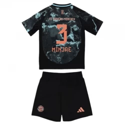 Kinder FC Bayern München Minjae #3 Auswärts Trikotsatz 2024/25 Fußballtrikot