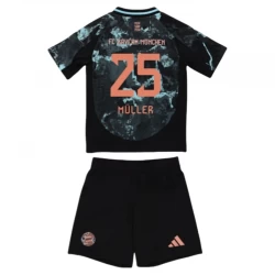 Kinder FC Bayern München Muller #25 Auswärts Trikotsatz 2024/25 Fußballtrikot