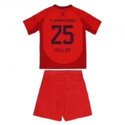 Kinder FC Bayern München Muller #25 Heim Trikotsatz 2024/25 Fußballtrikot