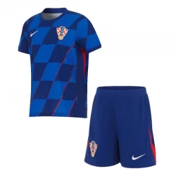 Kinder Kroatien Auswärts Trikotsatz EM 2024 Fußballtrikot