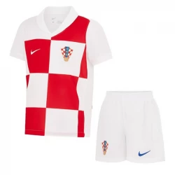 Kinder Kroatien Heim Trikotsatz EM 2024 Fußballtrikot