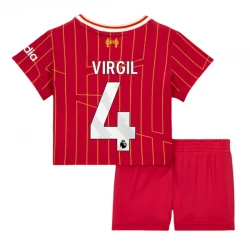 Kinder Liverpool FC Virgil van Dijk #4 Heim Trikotsatz 2024/25 Fußballtrikot