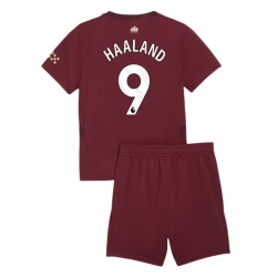 Kinder Manchester City Erling Haaland #9 Ausweich Trikotsatz 2024/25 Fußballtrikot