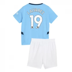Kinder Manchester City J. Alvarez #19 Heim Trikotsatz 2024/25 Fußballtrikot
