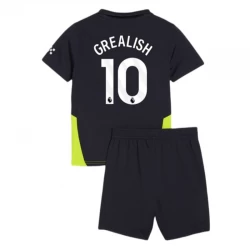 Kinder Manchester City Jack Grealish #10 Auswärts Trikotsatz 2024/25 Fußballtrikot