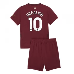 Kinder Manchester City Jack Grealish #10 Ausweich Trikotsatz 2024/25 Fußballtrikot