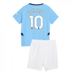 Kinder Manchester City Jack Grealish #10 Heim Trikotsatz 2024/25 Fußballtrikot