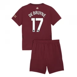 Kinder Manchester City Kevin De Bruyne #17 Ausweich Trikotsatz 2024/25 Fußballtrikot