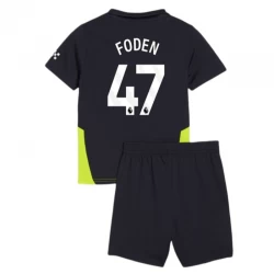 Kinder Manchester City Phil Foden #47 Auswärts Trikotsatz 2024/25 Fußballtrikot
