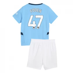 Kinder Manchester City Phil Foden #47 Heim Trikotsatz 2024/25 Fußballtrikot