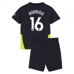 Kinder Manchester City Rodrigo #16 Auswärts Trikotsatz 2024/25 Fußballtrikot