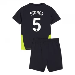 Kinder Manchester City Stones #5 Auswärts Trikotsatz 2024/25 Fußballtrikot