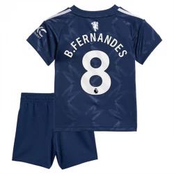 Kinder Manchester United Bruno Fernandes #8 Auswärts Trikotsatz 2024/25 Fußballtrikot