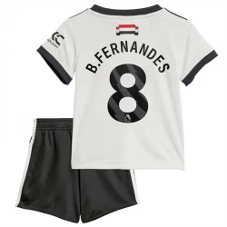 Kinder Manchester United Bruno Fernandes #8 Ausweich Trikotsatz 2024/25 Fußballtrikot