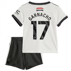 Kinder Manchester United Garnacho #17 Ausweich Trikotsatz 2024/25 Fußballtrikot