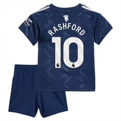 Kinder Manchester United Marcus Rashford #10 Auswärts Trikotsatz 2024/25 Fußballtrikot