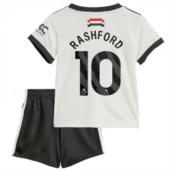Kinder Manchester United Marcus Rashford #10 Ausweich Trikotsatz 2024/25 Fußballtrikot