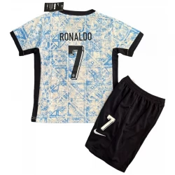 Kinder Portugal Cristiano Ronaldo #7 Auswärts Trikotsatz EM 2024 Fußballtrikot