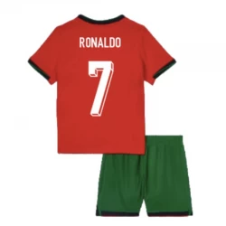 Kinder Portugal Cristiano Ronaldo #7 Heim Trikotsatz EM 2024 Fußballtrikot