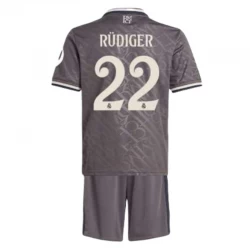 Kinder Real Madrid Antonio Rudiger #22 Ausweich Trikotsatz 2024/25 HP Fußballtrikot