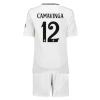 Kinder Real Madrid Eduardo Camavinga #12 Heim Trikotsatz 2024/25 Fußballtrikot