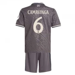 Kinder Real Madrid Eduardo Camavinga #6 Ausweich Trikotsatz 2024/25 HP Fußballtrikot