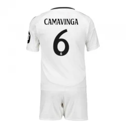 Kinder Real Madrid Eduardo Camavinga #6 Heim Trikotsatz 2024/25 HP Fußballtrikot