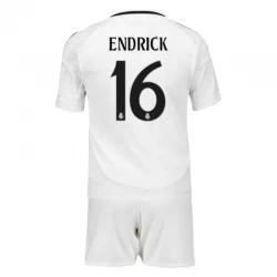 Kinder Real Madrid Endrick #16 Heim Trikotsatz 2024/25 Fußballtrikot