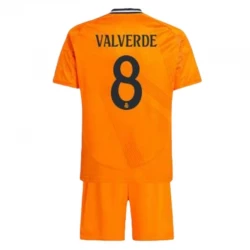 Kinder Real Madrid Federico Valverde #8 Auswärts Trikotsatz 2024/25 Fußballtrikot