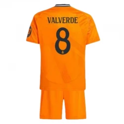 Kinder Real Madrid Federico Valverde #8 Auswärts Trikotsatz 2024/25 HP Fußballtrikot