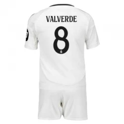 Kinder Real Madrid Federico Valverde #8 Heim Trikotsatz 2024/25 HP Fußballtrikot