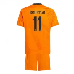 Kinder Real Madrid Rodrygo #11 Auswärts Trikotsatz 2024/25 Fußballtrikot