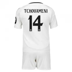 Kinder Real Madrid Tchouameni #14 Heim Trikotsatz 2024/25 HP Fußballtrikot