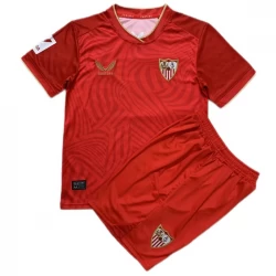 Kinder Sevilla FC Auswärts Trikotsatz 2023/24 Fußballtrikot