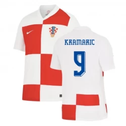 Kroatien Kramaric #9 Heim Trikot EM 2024 Fußballtrikot