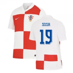 Kroatien Sosa #19 Heim Trikot EM 2024 Fußballtrikot
