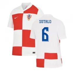 Kroatien Sutalo #6 Heim Trikot EM 2024 Fußballtrikot