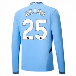 Manchester City Akanji #25 Heim Trikot 2024/25 Langarm Fußballtrikot