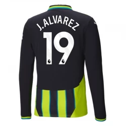 Manchester City J. Alvarez #19 Auswärts Trikot 2024/25 Langarm Fußballtrikot