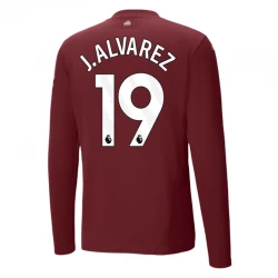 Manchester City J. Alvarez #19 Ausweich Trikot 2024/25 Langarm Fußballtrikot