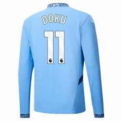 Manchester City Jérémy Doku #11 Heim Trikot 2024/25 Langarm Fußballtrikot