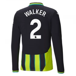 Manchester City Kyle Walker #2 Auswärts Trikot 2024/25 Langarm Fußballtrikot
