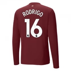 Manchester City Rodrigo #16 Ausweich Trikot 2024/25 Langarm Fußballtrikot