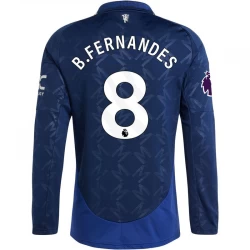 Manchester United Bruno Fernandes #8 Auswärts Trikot 2024/25 Langarm Fußballtrikot