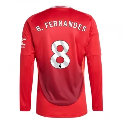 Manchester United Bruno Fernandes #8 Heim Trikot 2024/25 Langarm Fußballtrikot