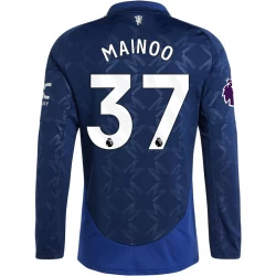 Manchester United Kobbie Mainoo #37 Auswärts Trikot 2024/25 Langarm Fußballtrikot