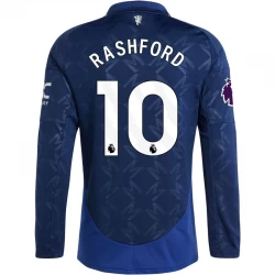 Manchester United Marcus Rashford #10 Auswärts Trikot 2024/25 Langarm Fußballtrikot