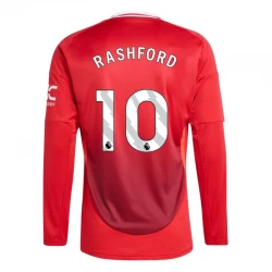 Manchester United Marcus Rashford #10 Heim Trikot 2024/25 Langarm Fußballtrikot